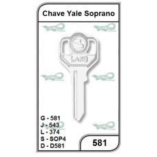 Chave Yale Soprano G 581 - PACOTE COM 10 UNIDADES  