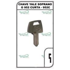 CHAVE YALE SOPRANO G 952 CURTA - 952C - PACOTE COM 10 UNIDADES  