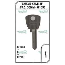 CHAVE YALE 3F CAD. 30MM - G1050 -PACOTE COM 10 UNIDADES 