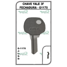 CHAVE YALE 3F FECHADURA - G1170 (10U)