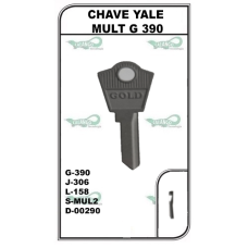Chave Yale Mult G 390 -  PACOTE COM 10 UNIDADES  
