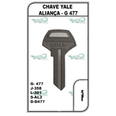 Chave Yale Aliança G 477 -PACOTE COM 10 UNIDADES 
