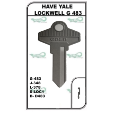Chave Yale Lockwell G 483  - PACOTE COM 10 UNIDADES  