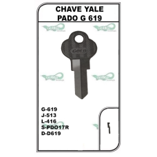 Chave Yale Pado G 619 - PACOTE COM 10 UNIDADES  