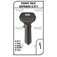 CHAVE YALE SOPRANO G 671 -PACOTE COM 10 UNIDADES  