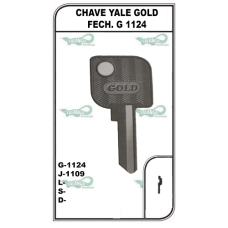 CHAVE YALE GOLD FECH. G 1124 - PACOTE COM 5 UNIDADES