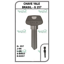 Chave Yale Brasil G 257 - PACOTE COM 5 UNIDADES 