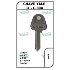 Chave Yale 3F G 804 -PACOTE COM 10 UNIDADES 