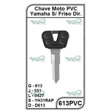 Chave Moto PVC Yamaha S/ Friso Direito G 613 - 613PVC - PACOTE COM 5 UNIDADES