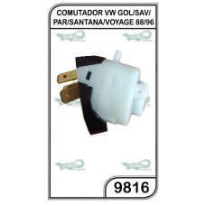 COMUTADOR VW GOL/SAV/PAR/SANT/VOY 88/96- 9816