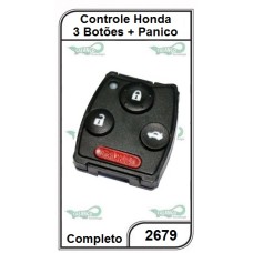 Controle Completo Honda 3 Botões + Panico - 2679