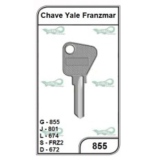 Chave Yale Franzmar G 855 - 855 - PACOTE COM 10 UNIDADES 