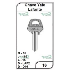 Chave Yale La Fonte G 16 - 16 - PACOTE COM 10 UNIDADES  