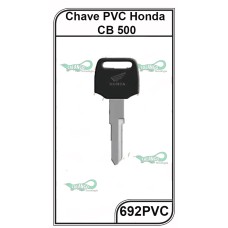 Chave Moto PVC Honda CB500 G 692 - 692PVC - PACOTE COM 5 UNIDADES