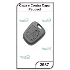 Capa e Contra Capa Peugeot 2 Botões - 2987