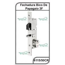 Fechadura 3F Bico De Papagaio Broca 15mm - 6115/50CR
