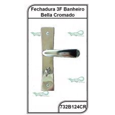 Fechadura 3F Bella Cromado Banheiro