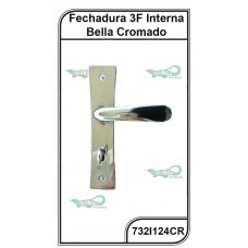 Fechadura 3F Bella Cromado Interna