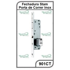 Fechadura Stam Porta de Correr 901 Inox - 901CT