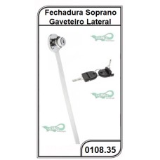 Fechadura Soprano Gaveteiro Lateral c/ Lingueta - 0108.35