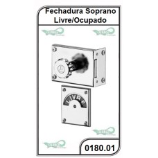 Fechadura Soprano Livre/Ocupado Cromado - 0180.01