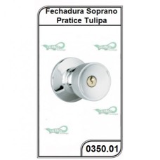 Fechadura Soprano Cilindrica Tulipa Externa Cromada - 0350.01