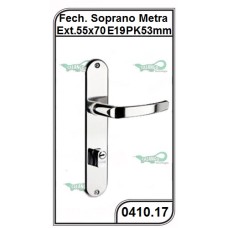 Fechadura Soprano Metra Externa 55x70 E19 PK53MM H70 - 0410.17