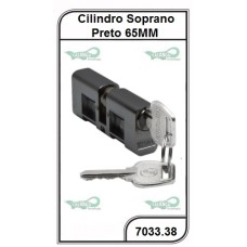 Cilindro Fechadura Soprano Preto 65MM - 7033.38