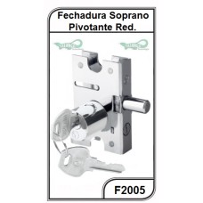 Fechadura Soprano Pivotante Vidro Cilindro Redondo - F2005