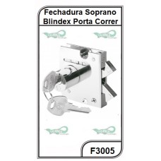 Fechadura Soprano Blindex Porta de Correr - F3005