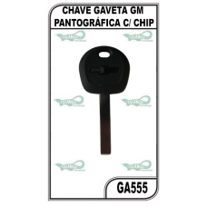 CHAVE GAVETA GM COM CHIP - GA555