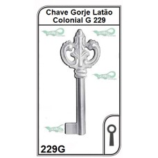 Chave Gorje Latão Colonial G 229 - 229G -PACOTE COM 5 UNIDADES