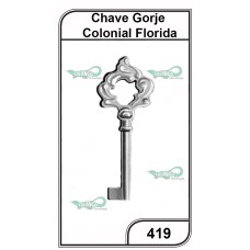 Chave Gorje Colonial Florida - 419 - PACOTE COM 5 UNIDADES