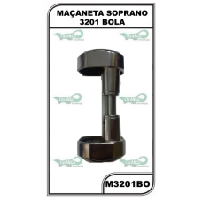 MAÇANETA SOPRANO BOLA CROMO - M3201BO