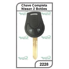 Chave Gaveta Nissan 02 Botões Completa - 2228