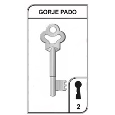 Chave Gorje Pado Nº2 - 032-08 -  PACOTE COM 5 UNIDADES