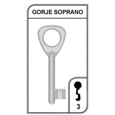 Chave Gorje Soprano Nº 3 - 3SO - PACOTE COM 5 UNIDADES