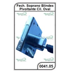 Fechadura Soprano Blindex Pivotante Cilindro Oval - 0041.05