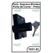Fechadura Soprano Blindex Porta de Correr Preto - 1031.02