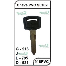 Chave Moto PVC Suzuki G 916 - 916PVC -  PACOTE COM 5 UNIDADES