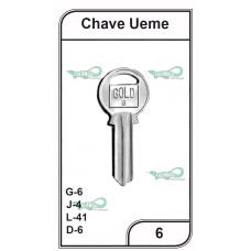 Chave Yale Ueme G 6 -PACOTE COM 10 UNIDADES  