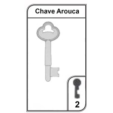 Chave Gorje Arouca Nº2 - 014-08 - PACOTE COM 5 UNIDADES