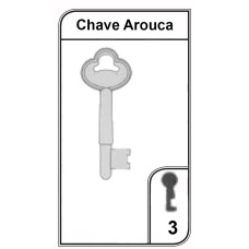 Chave Gorje Arouca Nº3 - 015-08 - PACOTE COM 5 UNIDADES