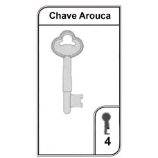 Chave Gorje Arouca Nº4 - 016-08 - PACOTE COM 5 UNIDADES